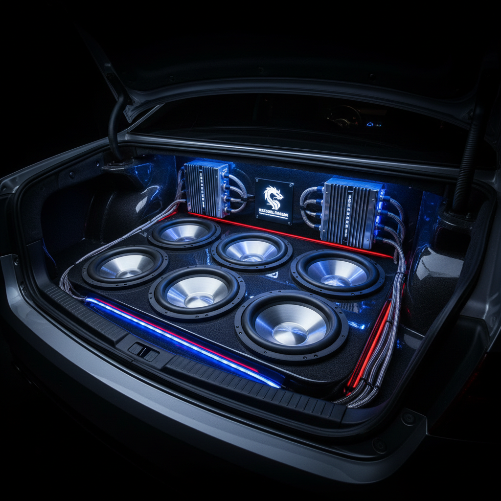 Custom audio trunk build with LED lighting